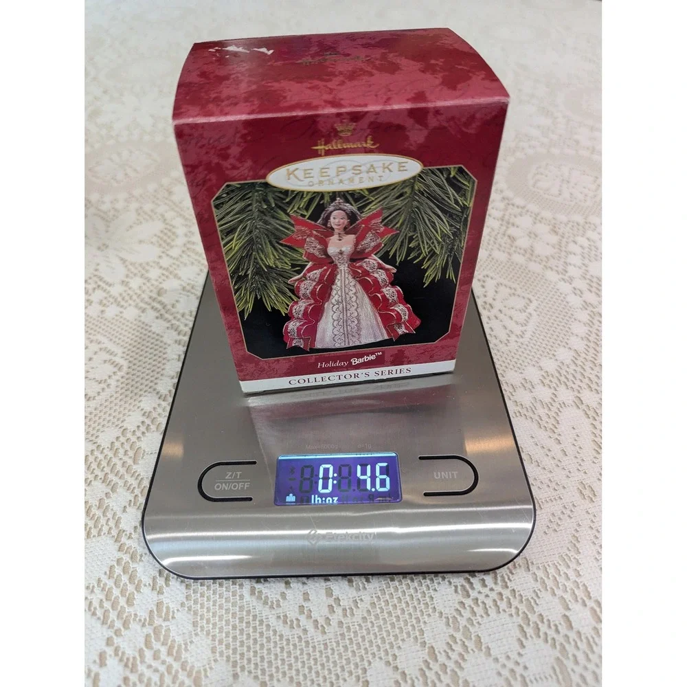 Hallmark Holiday Barbie Ornament 1997 Red White Gold Gown Collector Series